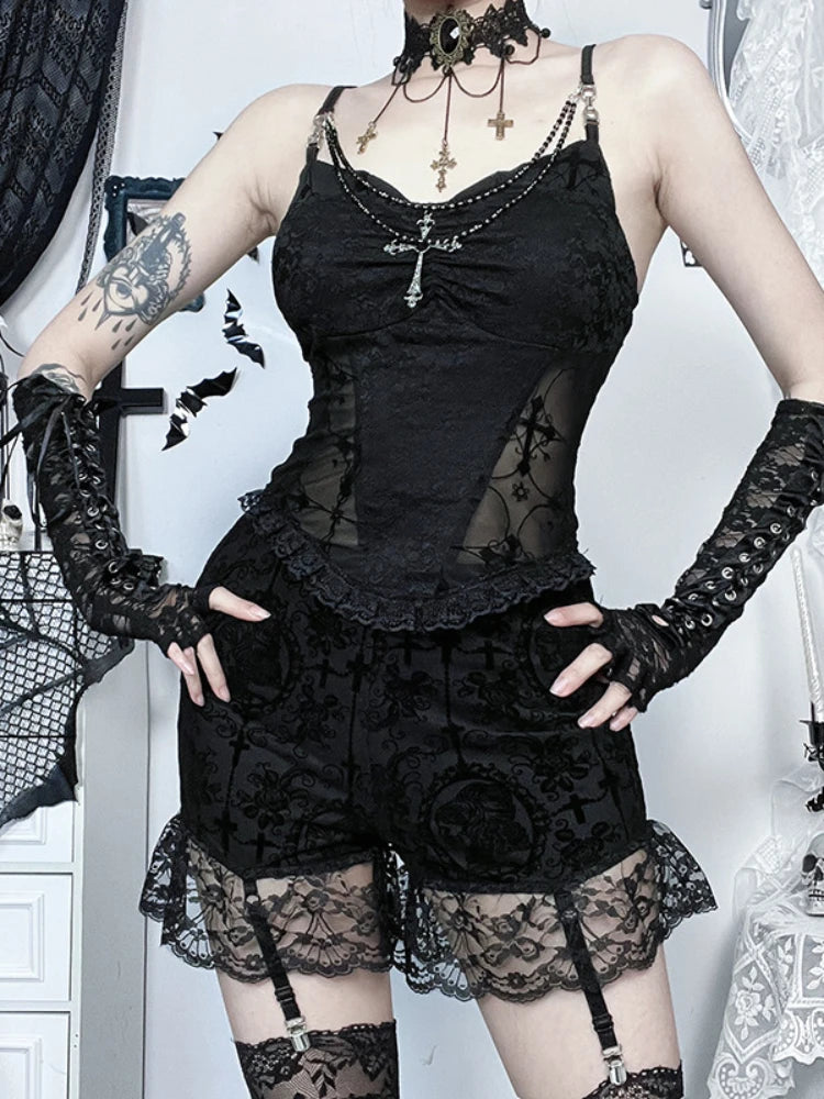 Chain Detachable Lace Corset Secondary image