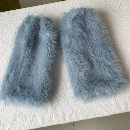 Gothic Faux Fur Rabbit Plush Sock