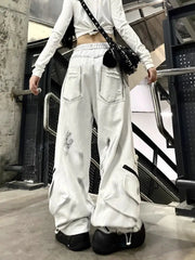 Graffiti Ripped Cargo Pants