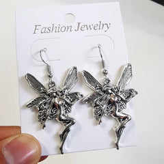 Vintage Fairy Wings Grunge Hanging Earring