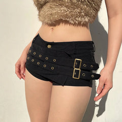 Cyber Goth Punk Style Shorts