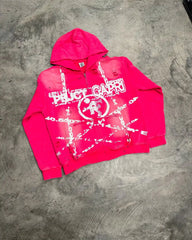 Gothic Pink Washing Zip Hoodie