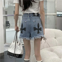 Bandage High Waist Denim Short