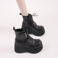 Gothic Chunky Platform Women Ankle Boot
