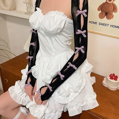 Gothic Bow Lace Glove