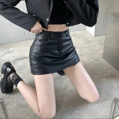 High Split Mid-Calf Gothic Skirt