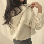 Lamb Fur Velvet Trim Coat