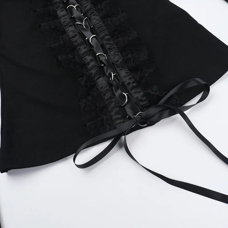 Dark Elegant Lace Blouse