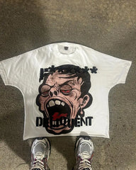 Gothic Hip Hop Graphic Cotton T-shirt