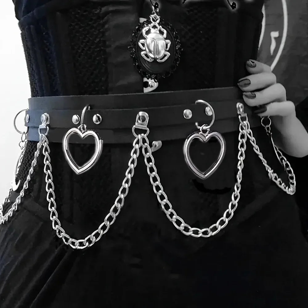 Vegan Gothic Leather Statement Belt Main image