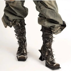 Wasteland Style Gothic Trouser Leg Boot