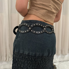 Retro Gothic Western Cowgirl Belt