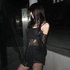 Distressed Gothic Mesh Top