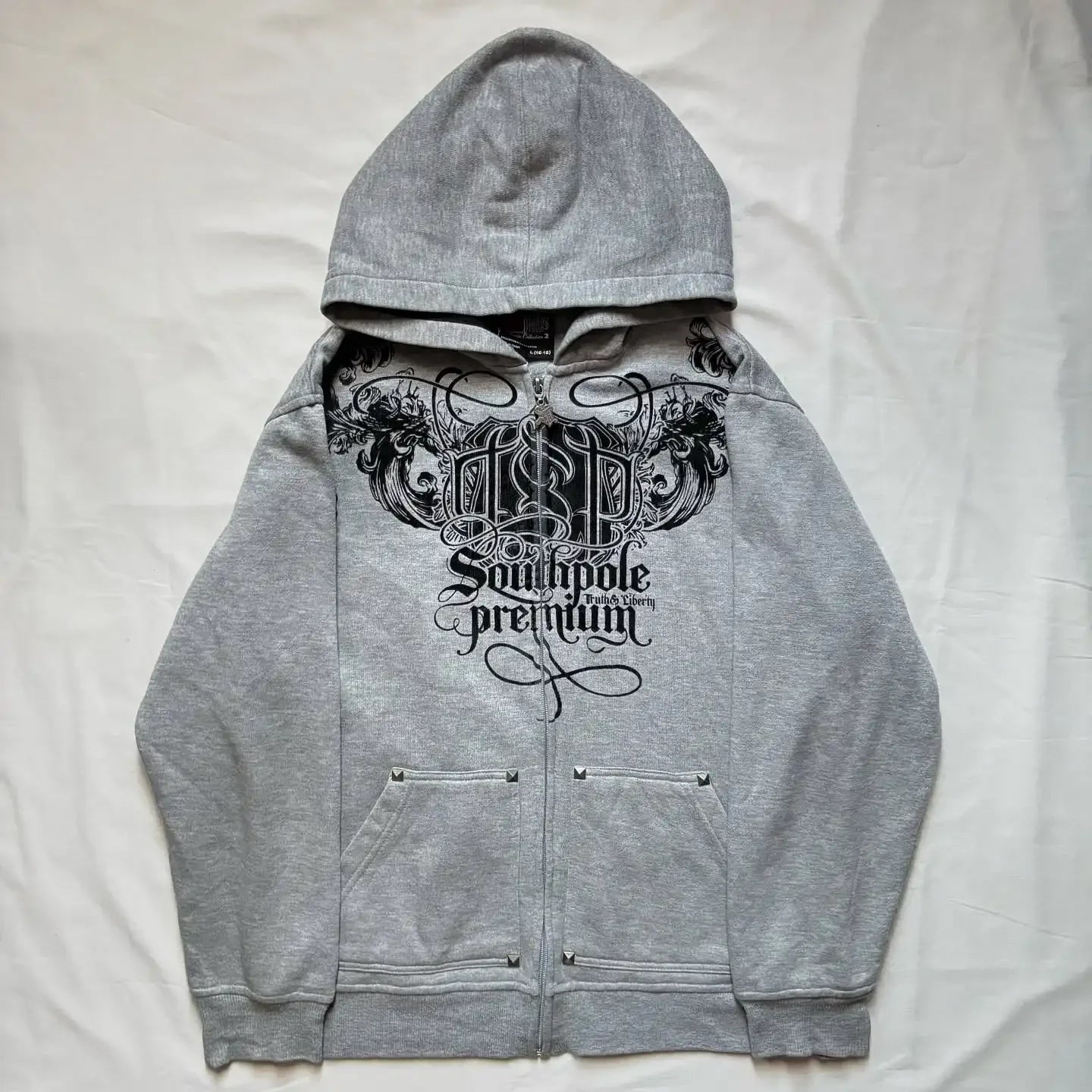 Gothic Skull Print Oversized Hoodie