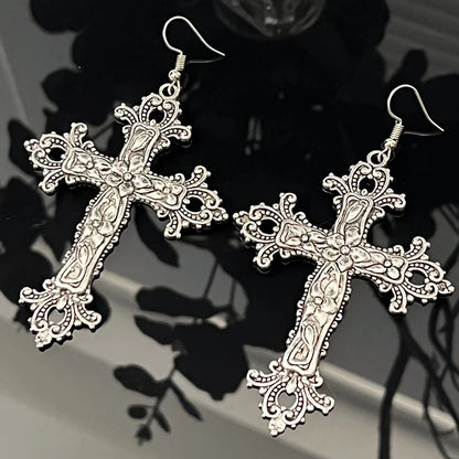 Vintage Cross Gothic Punk Dangle Drop Earring