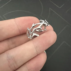 Fashion Goth Double Layer Rose Gothic Ring