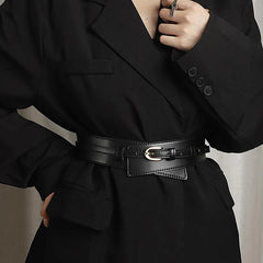 PU Gothic Leather Pin Buckle Belt