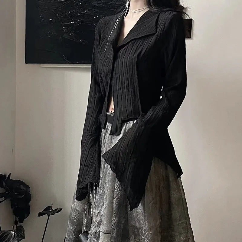 Gothic Irregular Aesthetic Blouse Main image
