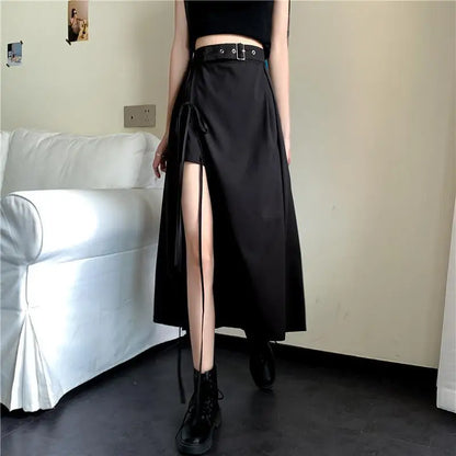Ruched Patchwork Pleated Skirt