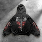 Harajuku Gothic Printed Hoodie