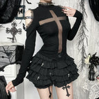 Gothic Lace Patchwork Blouse