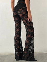 Gothic Flare Lace Leg Pant