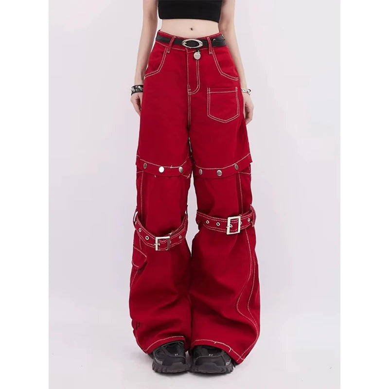 Grunge Baggy Straight Pants Main image