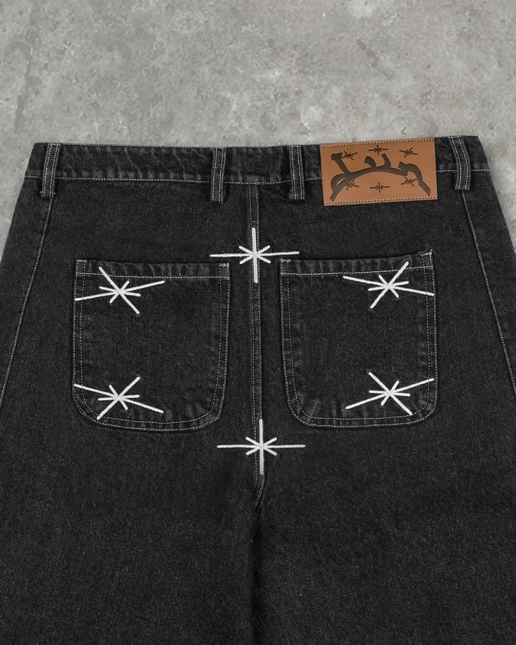 Leopard Printed Denim Short