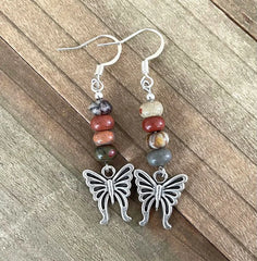 Vintage Heart Thorns Spike Chain Drop Earring