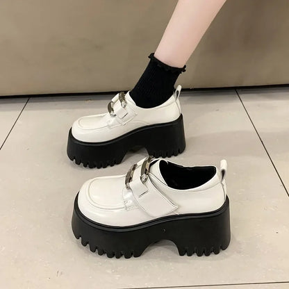 Waterproof Leather High Platform Sneaker