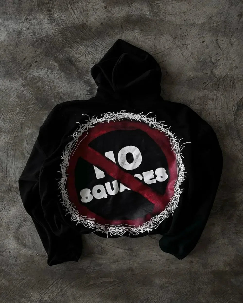 Gothic Letter Graphics Pullover Hoodie