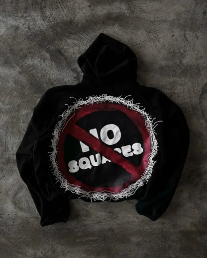 Gothic Letter Graphics Pullover Hoodie