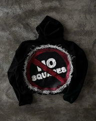 Gothic Letter Graphics Pullover Hoodie