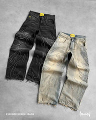 Y2K Gothic Tear Embroidered Pant