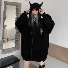 Dark Techwear Hooded Coat
