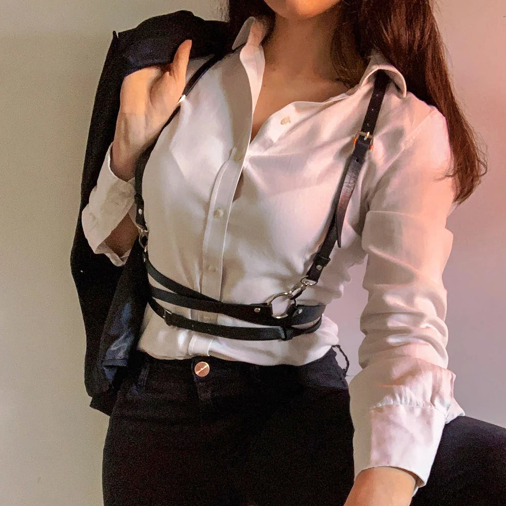Sexy Gothic Leather Corset Belt
