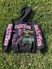 Gothic Skulls Print Punk Hoodie