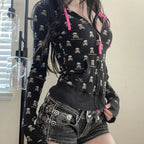 Punk Gothic Black Skull Hoodie