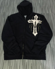 Affliction Retro Gothic Skull Hoodie