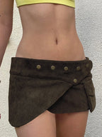 Leather Rivet Big Pocket Skirt