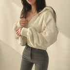 Lamb Fur Velvet Trim Coat