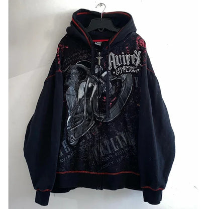 Gothic Print Pullover Sweater