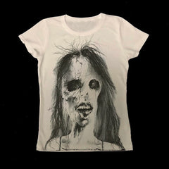 Aesthetic Letter Print Crop Cotton T-shirt