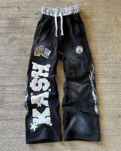 Y2K Gothic Cartoon Print Pant