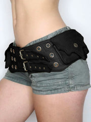 Vintage Gothic Big Pockets PU Leather Belt