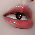 Love Peach Heart Pink Black Barbell Tongue Ring