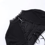 Sheer Long Sleeve Mesh Top