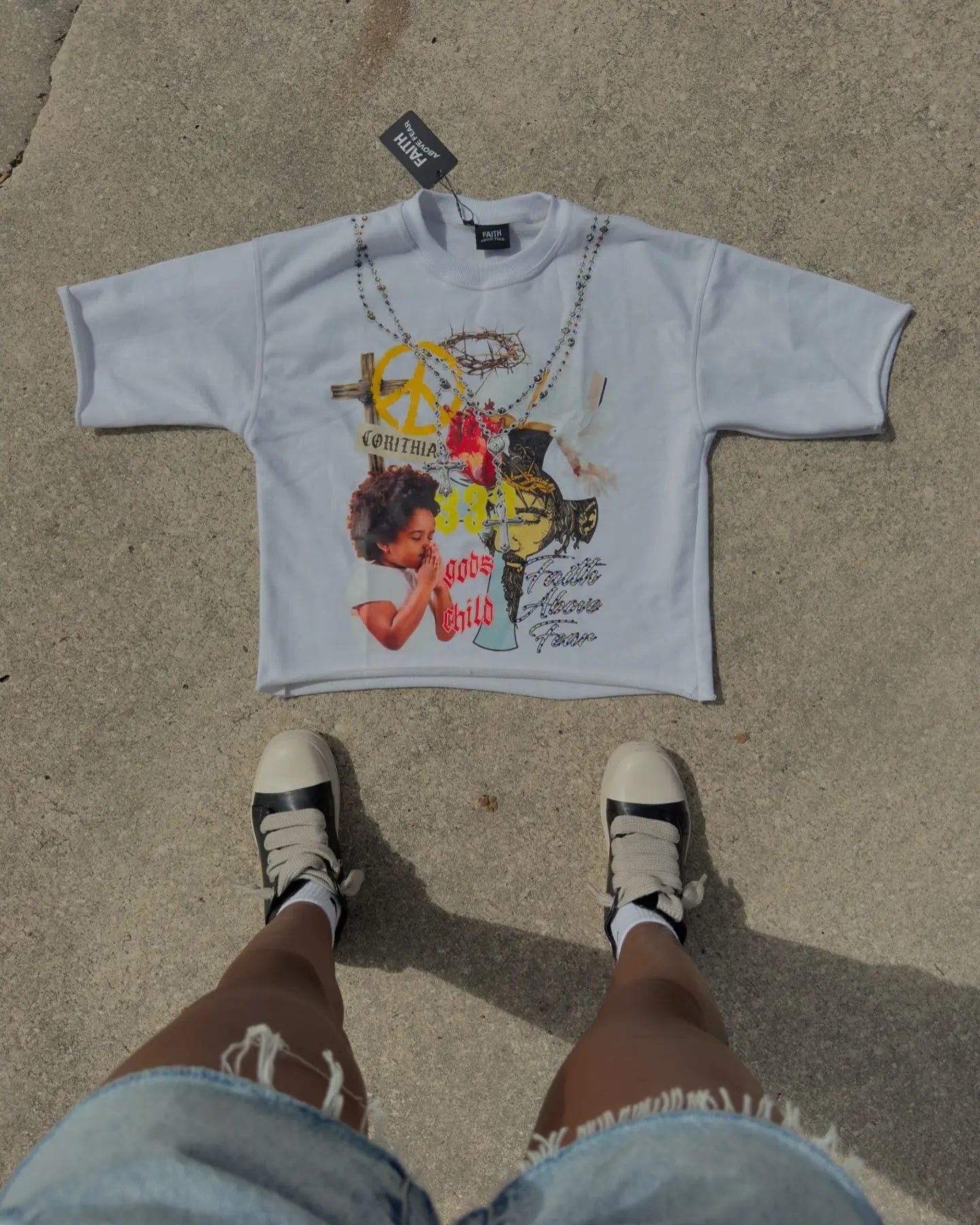 Hip Hop Cartoon Graphic Cotton T-shirt Secondary image