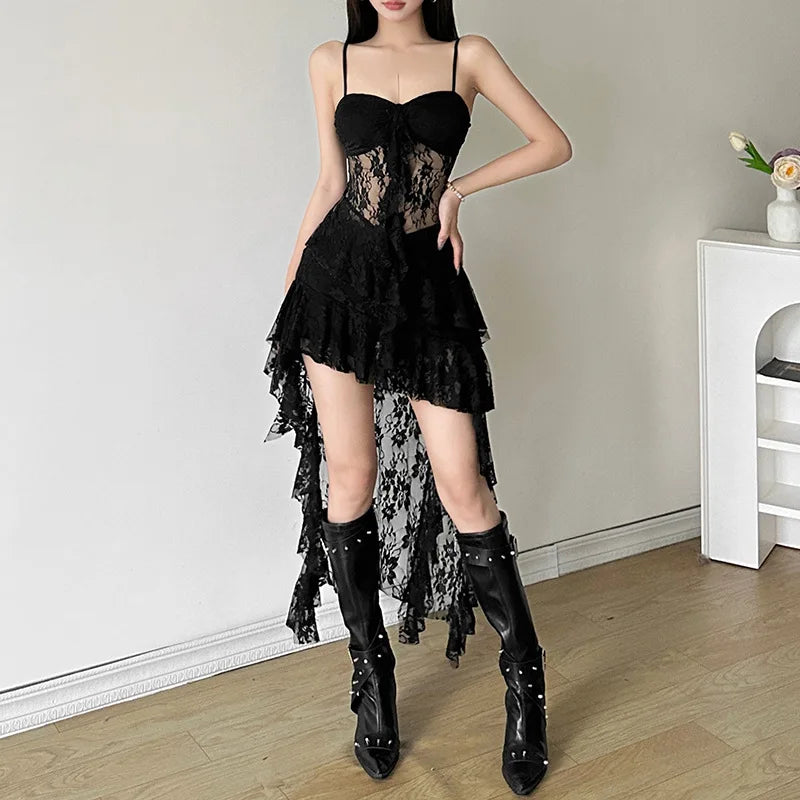 Irregular Hem Ruffle Midi Dress Main image