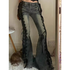 Lace-up Gothic Flare Bootcut Pant